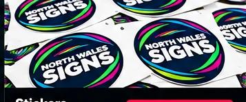 Colourful printed stickers
